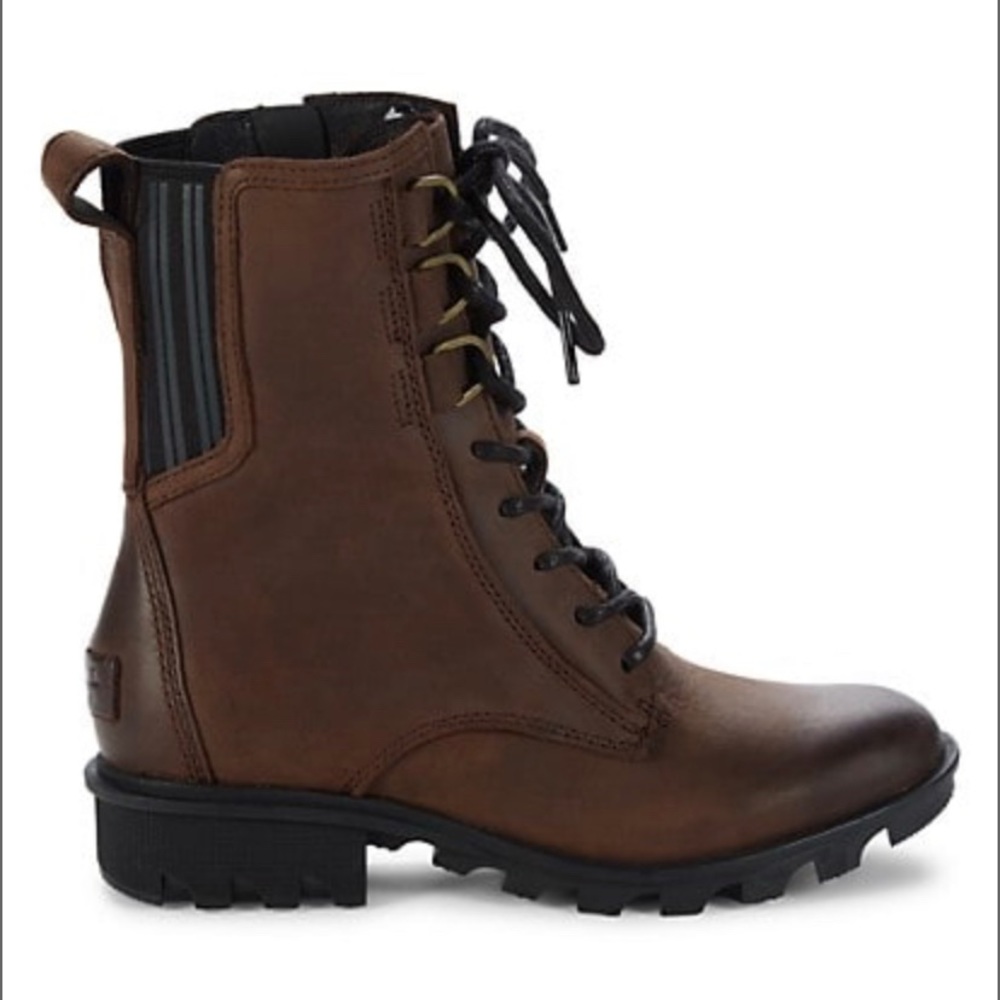 New Sorel Women’s Phoenix Leather Combat Boots - Picture 3 of 13
